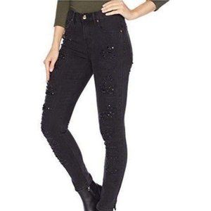 JUICY COUTURE Black Label Distressed Bling Jeans